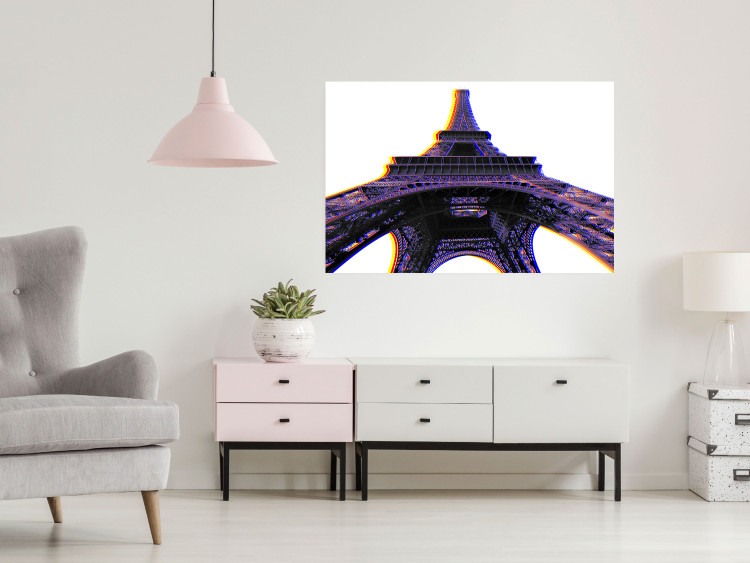 Wall Poster Architectural Hypnosis - purple Eiffel Tower from a frog's perspective 117935 additionalImage 16