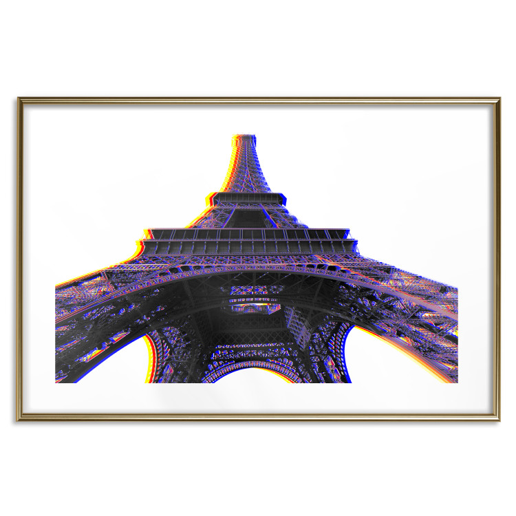 Wall Poster Architectural Hypnosis - purple Eiffel Tower from a frog's perspective 117935 additionalImage 14