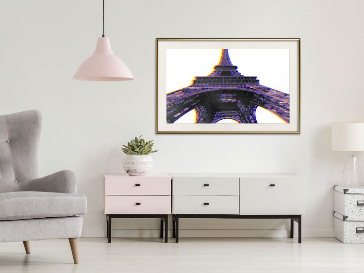 Wall Poster Architectural Hypnosis - purple Eiffel Tower from a frog's perspective 117935 additionalImage 22