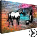 Canvas Print Washing Zebra - Colourful Brick (1 Part) Wide 118535 additionalThumb 6