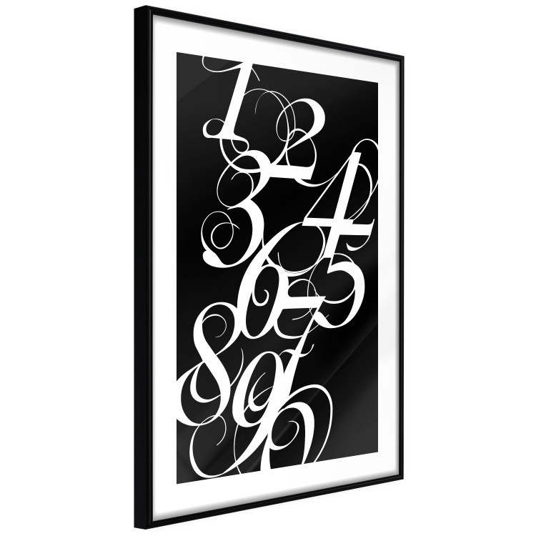 Wall Poster Number Calligraphy - black and white retro composition in elegant numbers 119135 additionalImage 11