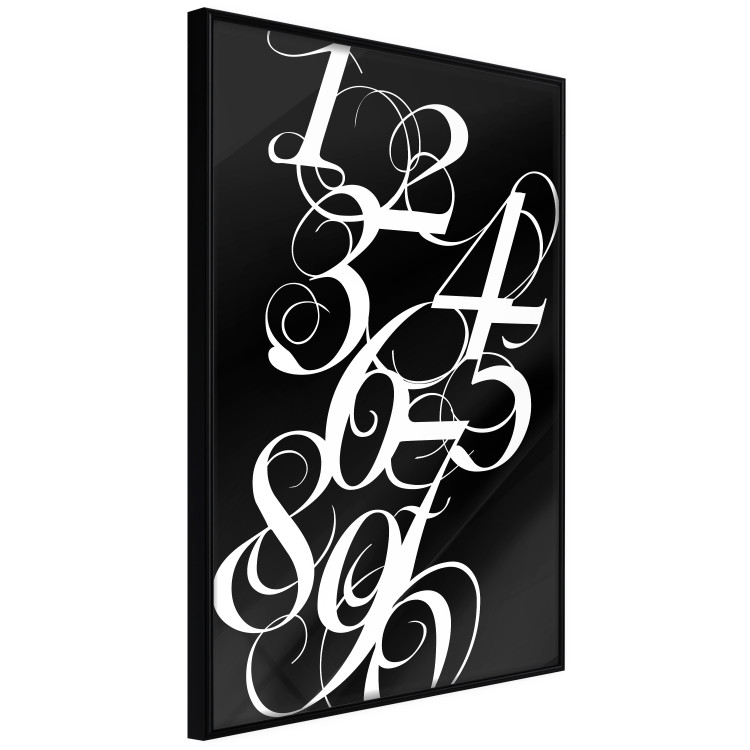 Wall Poster Number Calligraphy - black and white retro composition in elegant numbers 119135 additionalImage 10