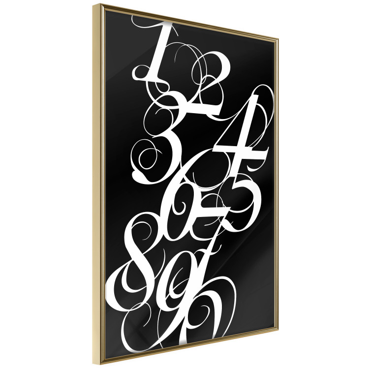 Wall Poster Number Calligraphy - black and white retro composition in elegant numbers 119135 additionalImage 14