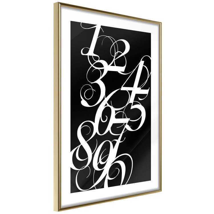 Wall Poster Number Calligraphy - black and white retro composition in elegant numbers 119135 additionalImage 6