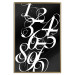 Wall Poster Number Calligraphy - black and white retro composition in elegant numbers 119135 additionalThumb 20