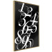 Wall Poster Number Calligraphy - black and white retro composition in elegant numbers 119135 additionalThumb 12