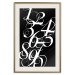 Wall Poster Number Calligraphy - black and white retro composition in elegant numbers 119135 additionalThumb 19