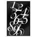 Wall Poster Number Calligraphy - black and white retro composition in elegant numbers 119135 additionalThumb 24