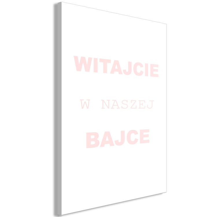 Canvas Private fairy tale - pastel inscription in Polish on a white 122835 additionalImage 2