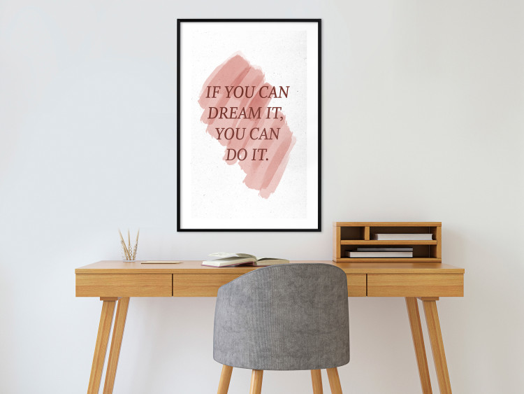 Wall Poster You Can Do It - red English texts on a white background 122935 additionalImage 12