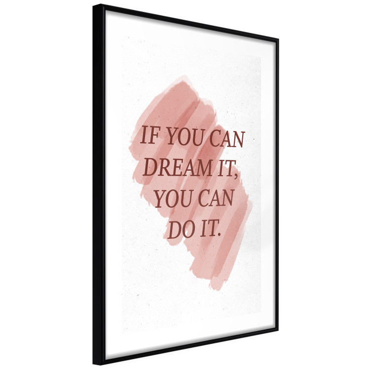 Wall Poster You Can Do It - red English texts on a white background 122935 additionalImage 2