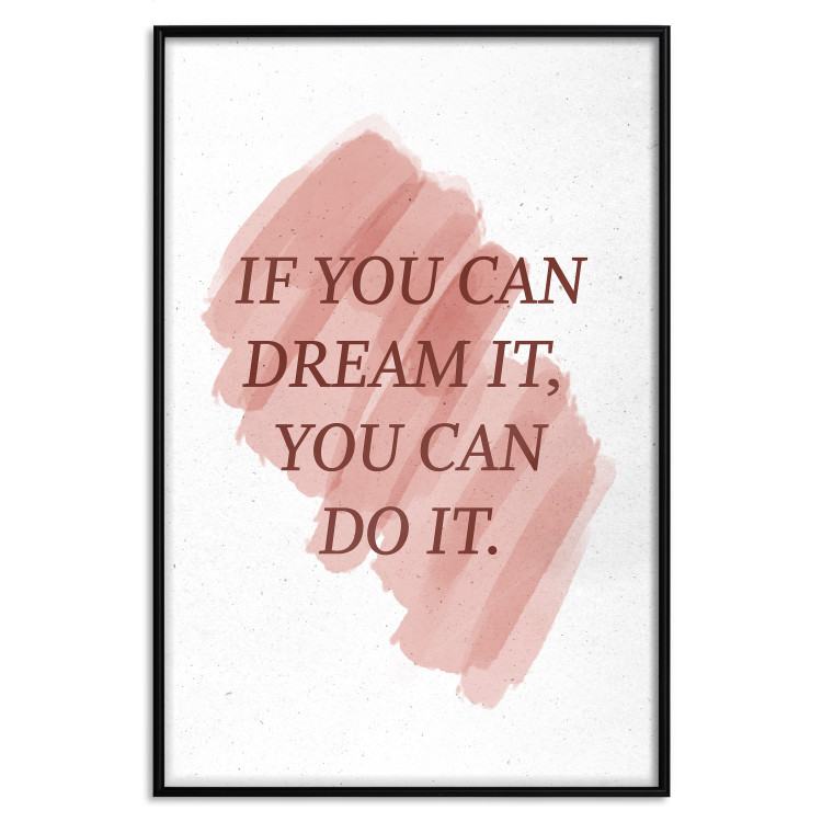 Wall Poster You Can Do It - red English texts on a white background 122935 additionalImage 24