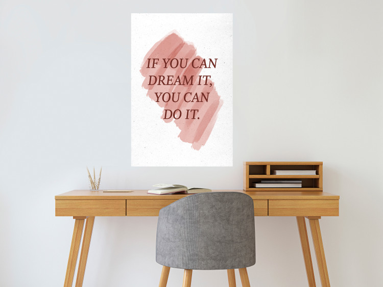 Wall Poster You Can Do It - red English texts on a white background 122935 additionalImage 23