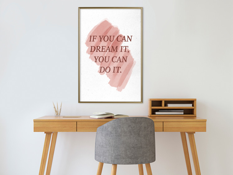 Wall Poster You Can Do It - red English texts on a white background 122935 additionalImage 11