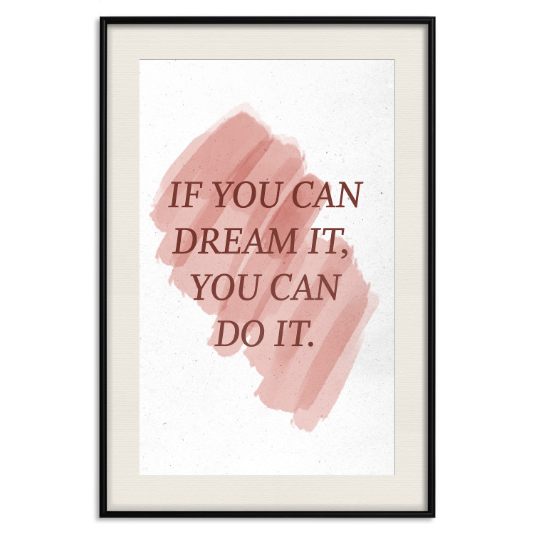 Wall Poster You Can Do It - red English texts on a white background 122935 additionalImage 18