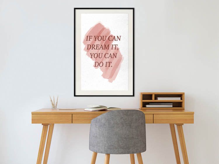 Wall Poster You Can Do It - red English texts on a white background 122935 additionalImage 22