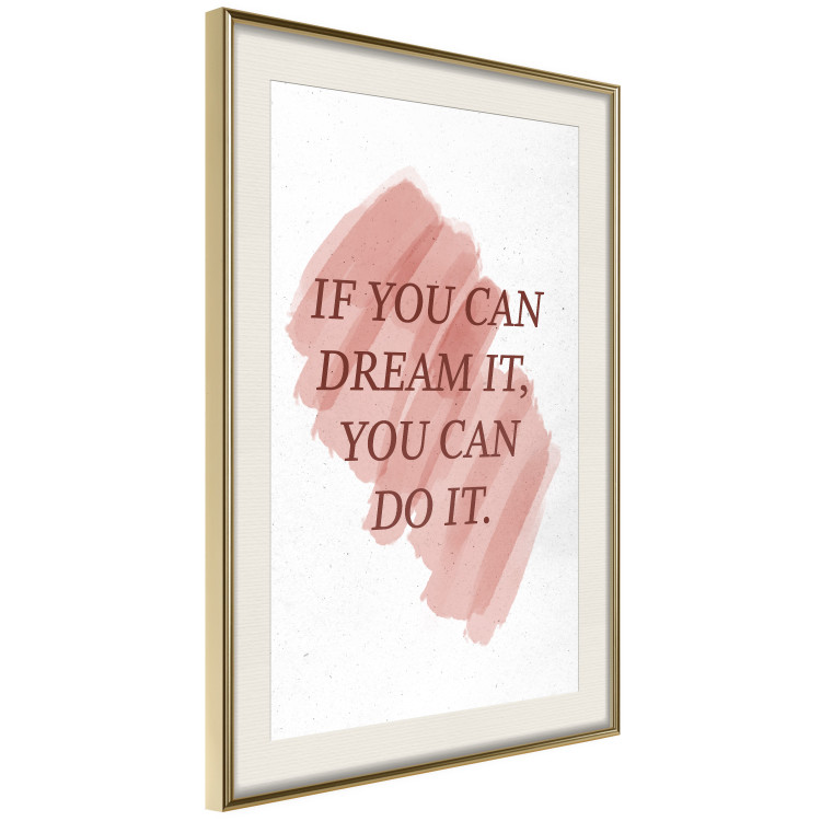 Wall Poster You Can Do It - red English texts on a white background 122935 additionalImage 4