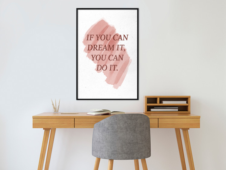 Wall Poster You Can Do It - red English texts on a white background 122935 additionalImage 14