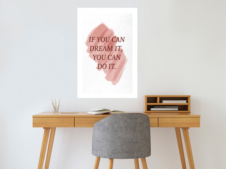Wall Poster You Can Do It - red English texts on a white background 122935 additionalImage 13