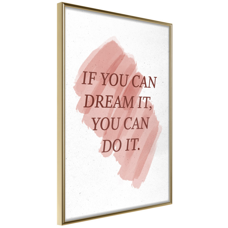 Wall Poster You Can Do It - red English texts on a white background 122935 additionalImage 7