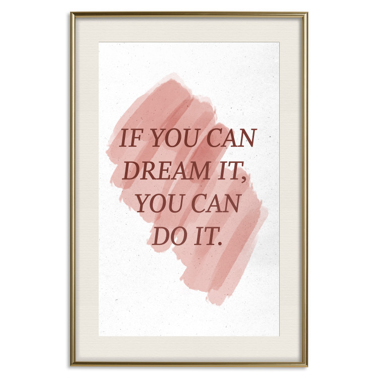 Wall Poster You Can Do It - red English texts on a white background 122935 additionalImage 19