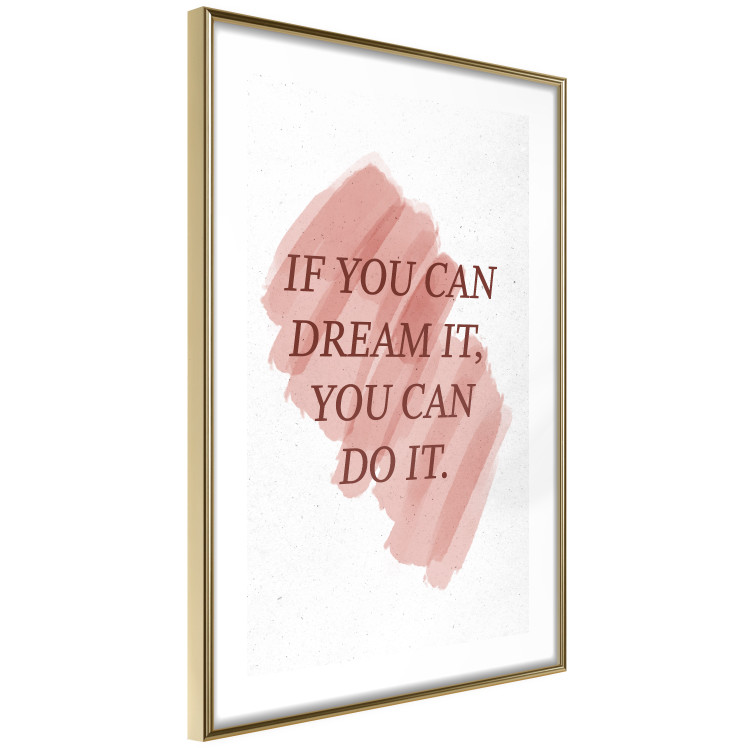 Wall Poster You Can Do It - red English texts on a white background 122935 additionalImage 5