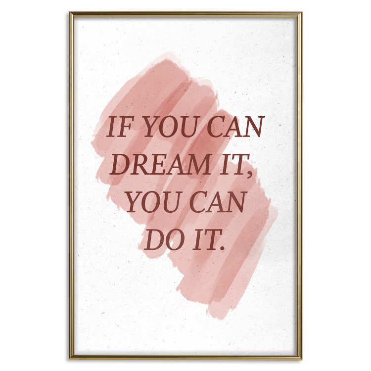 Wall Poster You Can Do It - red English texts on a white background 122935 additionalImage 20