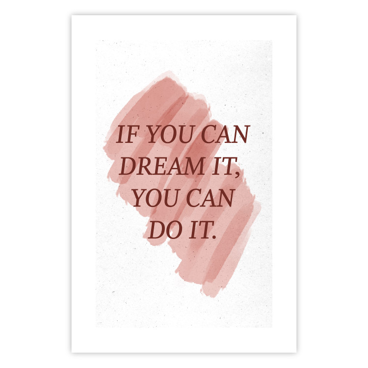 Wall Poster You Can Do It - red English texts on a white background 122935 additionalImage 25
