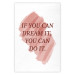Wall Poster You Can Do It - red English texts on a white background 122935
