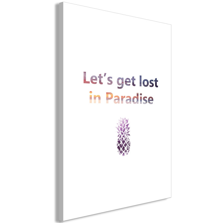 Canvas Print Let's Get Lost in Paradise (1 Part) Vertical 123035 additionalImage 2