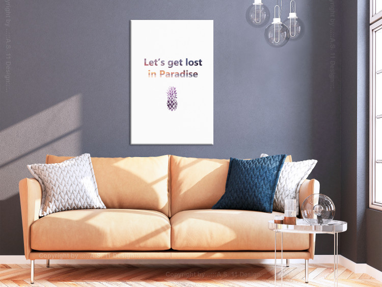 Canvas Print Let's Get Lost in Paradise (1 Part) Vertical 123035 additionalImage 3