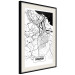 Wall Poster City Map: Gdańsk - black and white map of city in Poland with labels 123835 additionalThumb 3