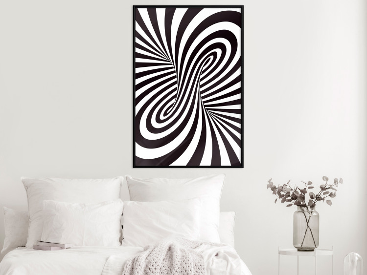 Poster Deep Hypnosis - black and white abstract illusion with hypnotic effect 123935 additionalImage 3