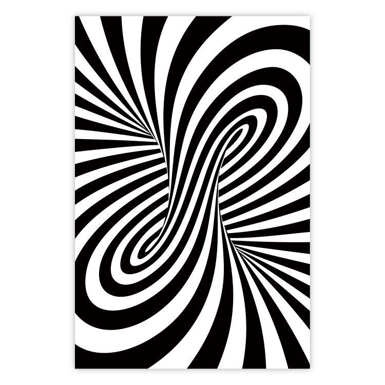 Poster Deep Hypnosis - black and white abstract illusion with hypnotic effect 123935