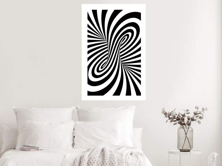 Poster Deep Hypnosis - black and white abstract illusion with hypnotic effect 123935 additionalImage 2