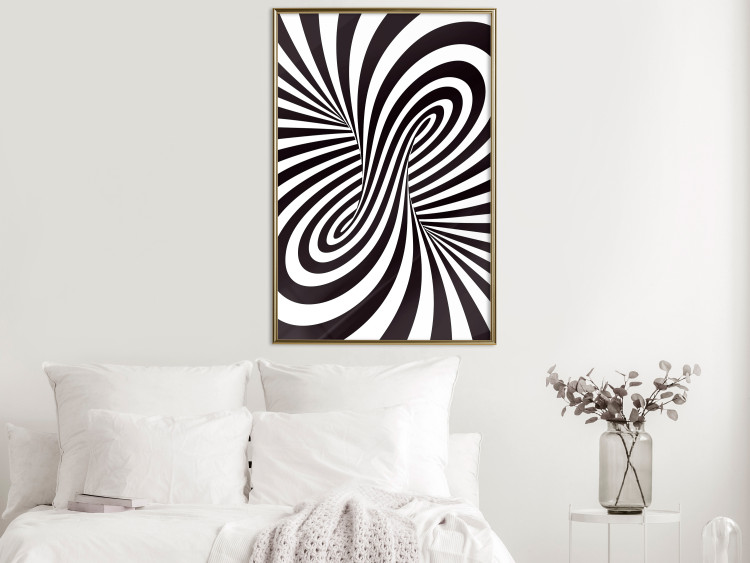 Poster Deep Hypnosis - black and white abstract illusion with hypnotic effect 123935 additionalImage 5