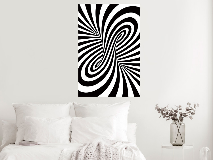 Poster Deep Hypnosis - black and white abstract illusion with hypnotic effect 123935 additionalImage 17