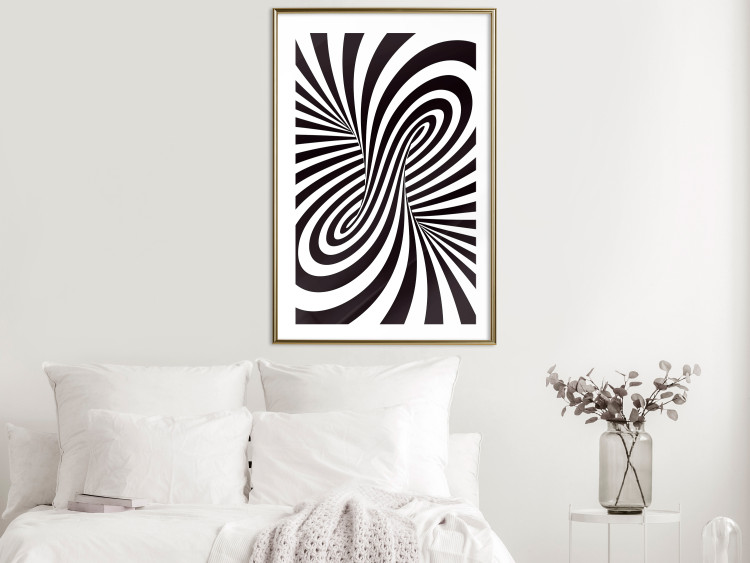 Poster Deep Hypnosis - black and white abstract illusion with hypnotic effect 123935 additionalImage 13