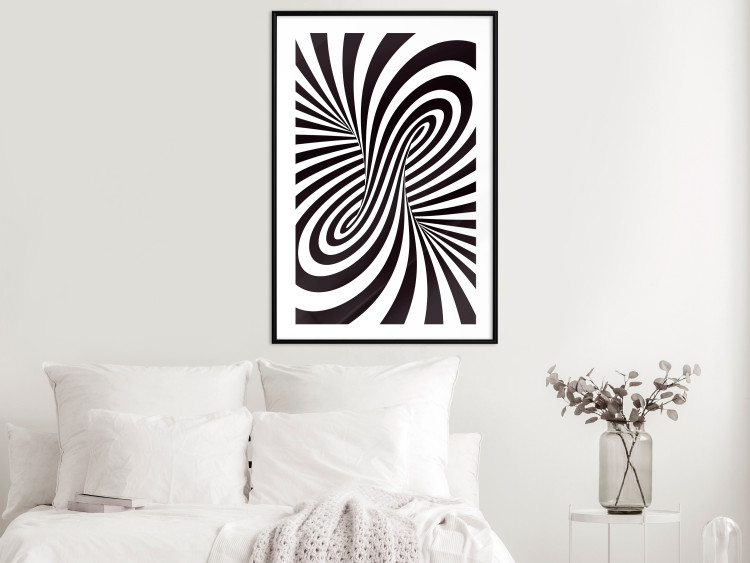 Poster Deep Hypnosis - black and white abstract illusion with hypnotic effect 123935 additionalImage 4