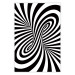 Poster Deep Hypnosis - black and white abstract illusion with hypnotic effect 123935