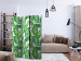 Room Separator Long Leaves (3-piece) - pattern of tropical plants on a white background 124035 additionalThumb 4