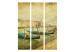 Room Separator Time Travel (3-piece) - boats and vintage-style architecture 124135 additionalThumb 3