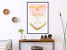 Wall Poster Love Is Where You Are - golden heart and romantic English text 125235 additionalThumb 4