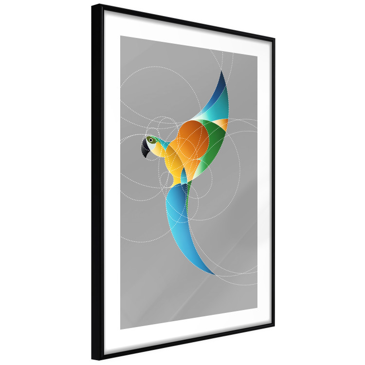 Poster Parrot in Circles - abstract colorful bird made of geometric figures 126935 additionalImage 6