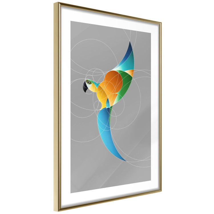 Poster Parrot in Circles - abstract colorful bird made of geometric figures 126935 additionalImage 7