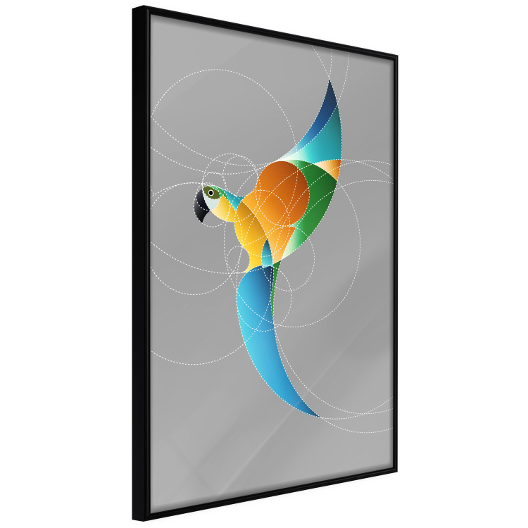 Poster Parrot in Circles - abstract colorful bird made of geometric figures 126935 additionalImage 11