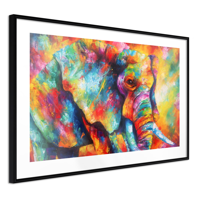 Wall Poster Colorful Giant - multicolored elephant composition in a watercolor motif 127035 additionalImage 8