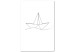Canvas Print Paper Boat (1-part) vertical - black and white ship on a wave 128035
