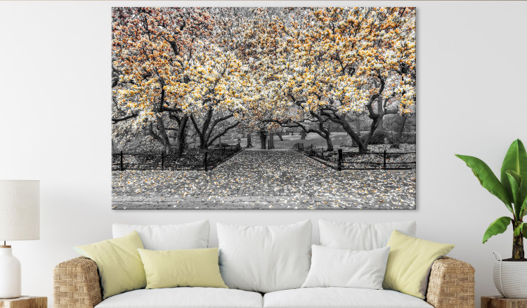 Large canvas print Magnolia Park - Orange [Large Format] 128635 additionalImage 5