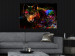 Canvas Print Colorful Shadow (1-part) wide - abstract multicolored wolf 129035 additionalThumb 3